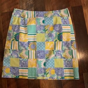 Vintage Lilly Pulitzer Patchwork Floral Skirt
